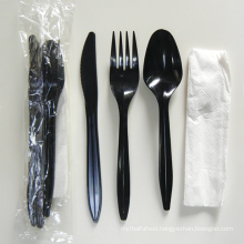biodegradable disposable plastic cutlery kits with salt